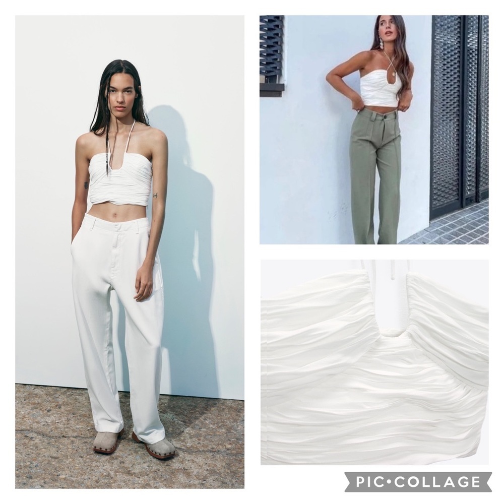 Zara Draped Halter Top - Blogger Fave!  Size M